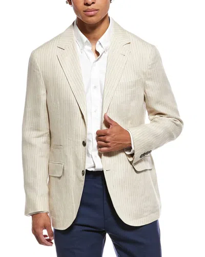 Brunello Cucinelli Linen Blazer In Neutral