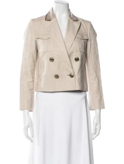 Pre-owned Brunello Cucinelli Linen Blazer In Neutral