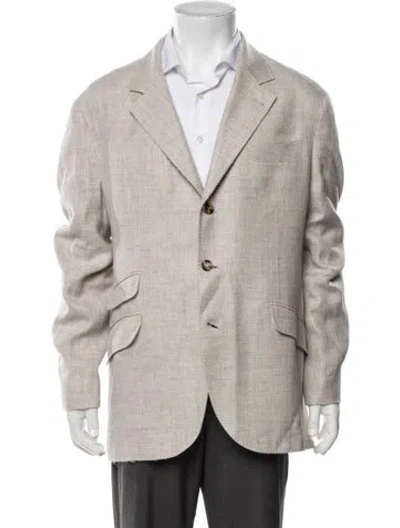 Pre-owned Brunello Cucinelli Linen Blazer In Neutrals