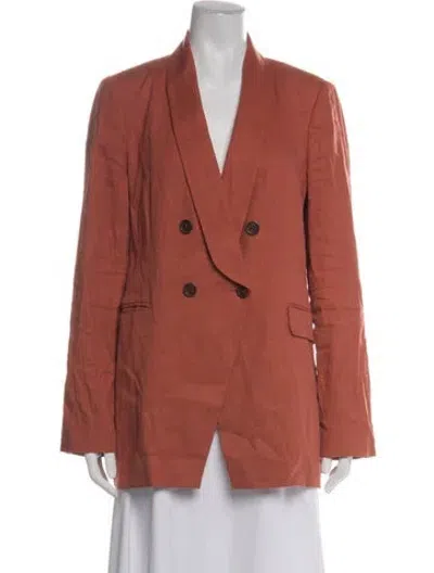 Pre-owned Brunello Cucinelli Linen Blazer In Orange