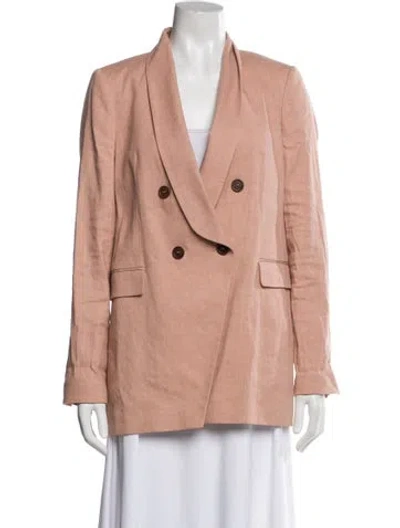 Pre-owned Brunello Cucinelli Linen Blazer In Pink