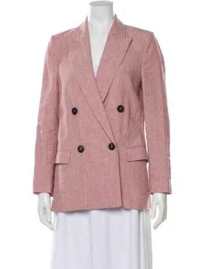 Pre-owned Brunello Cucinelli Linen Blazer In Pink
