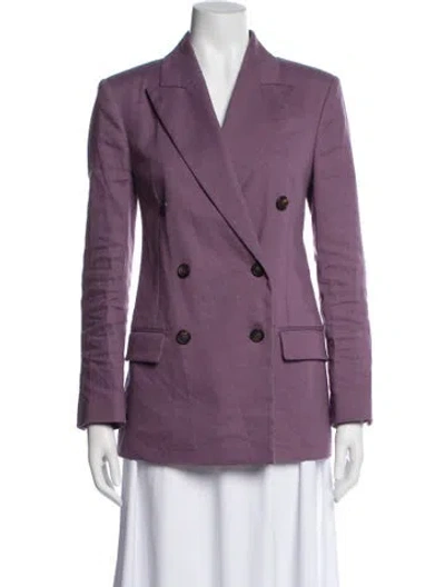 Pre-owned Brunello Cucinelli Linen Blazer In Purple