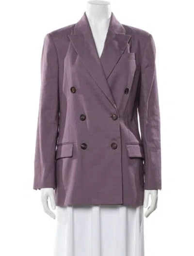 Pre-owned Brunello Cucinelli Linen Blazer In Purple