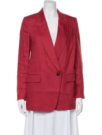 Pre-owned Brunello Cucinelli Linen Blazer In Red