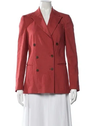 Pre-owned Brunello Cucinelli Linen Blazer In Red