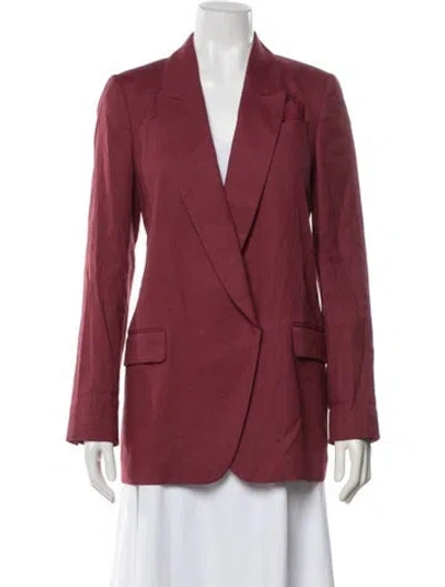 Pre-owned Brunello Cucinelli Linen Blazer In Red