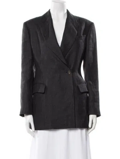 Pre-owned Brunello Cucinelli Linen Blazer W/ Tags In Gray