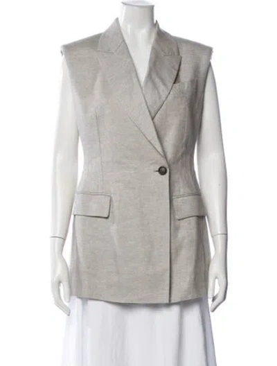 Pre-owned Brunello Cucinelli Linen Blazer W/ Tags In Gray