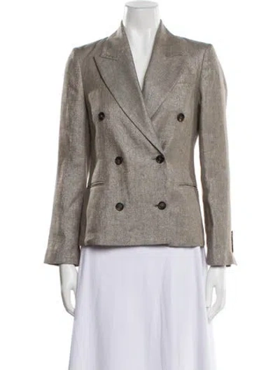 Pre-owned Brunello Cucinelli Linen Blazer W/ Tags In Neutral