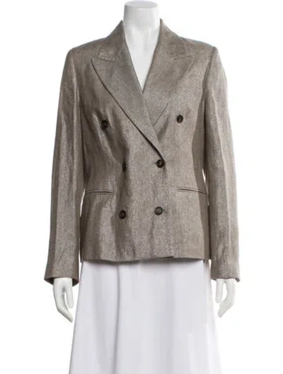 Pre-owned Brunello Cucinelli Linen Blazer W/ Tags In Neutral