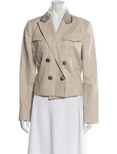 Pre-owned Brunello Cucinelli Linen Blazer W/ Tags In Neutral