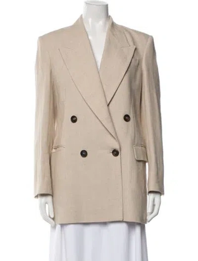 Pre-owned Brunello Cucinelli Linen Blazer W/ Tags In Neutral