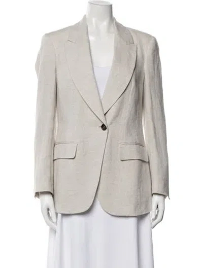 Pre-owned Brunello Cucinelli Linen Blazer W/ Tags In Neutral