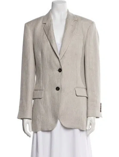 Pre-owned Brunello Cucinelli Linen Blazer W/ Tags In Neutral