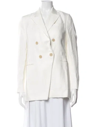 Pre-owned Brunello Cucinelli Linen Blazer In White