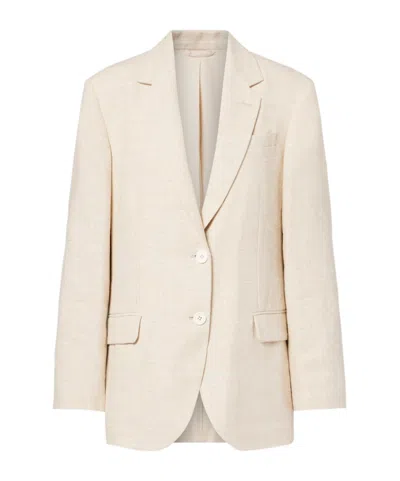 Brunello Cucinelli Linen-blend Blazer In Neutral