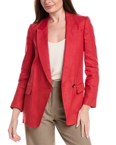 Brunello Cucinelli Linen-blend Blazer In Red