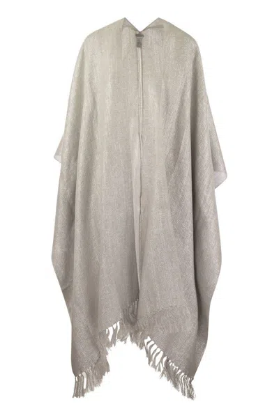 BRUNELLO CUCINELLI BRUNELLO CUCINELLI LINEN-BLEND CAPE