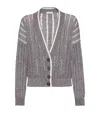 BRUNELLO CUCINELLI LINEN-BLEND DAZZLING CARDIGAN