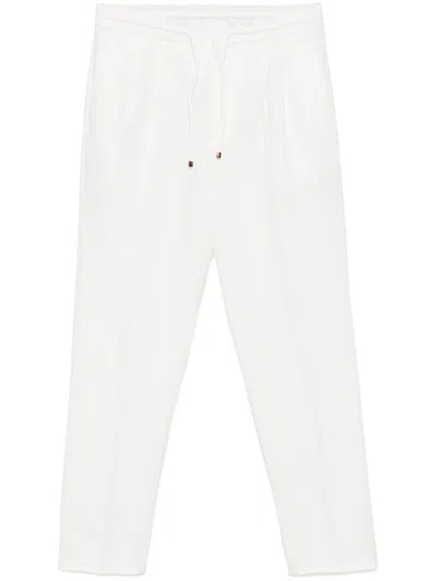 BRUNELLO CUCINELLI BRUNELLO CUCINELLI LINEN BLEND DRAWSTRING TROUSERS