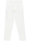 Brunello Cucinelli Linen Blend Drawstring Trousers In White