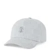Brunello Cucinelli Logo Embroidered Baseball Cap In Grey