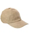 Brunello Cucinelli Linen-blend Hat In Brown
