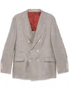 Brunello Cucinelli Men's Linen Blend Jacket In Brown
