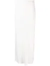 Brunello Cucinelli Fluid Linen Blend Twill Long Skirt