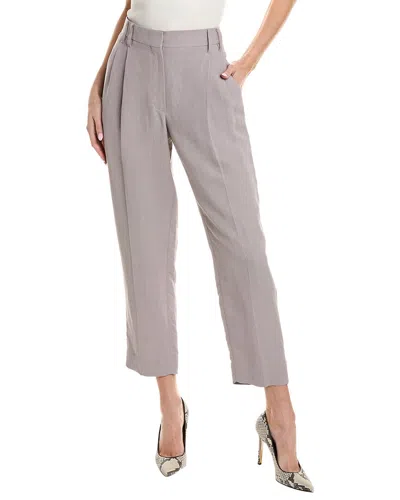 Brunello Cucinelli Linen-blend Pant In Grey