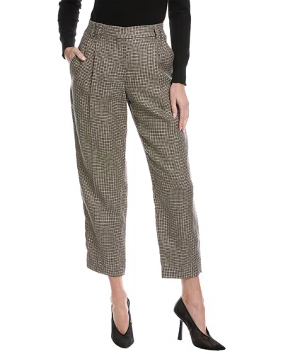 Brunello Cucinelli Linen-blend Pant In Gray