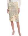 Brunello Cucinelli Linen-blend Pencil Skirt In Multi