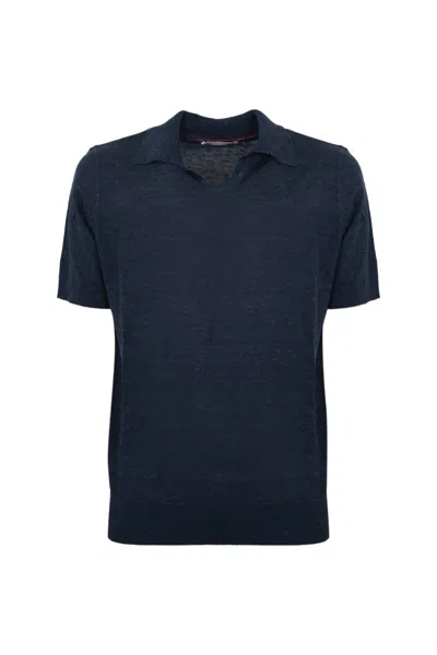 Brunello Cucinelli Linen Blend Polo Shirt In Nettuno
