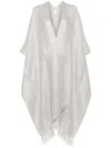 BRUNELLO CUCINELLI BRUNELLO CUCINELLI LINEN BLEND PONCHO