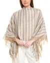 Brunello Cucinelli Linen-blend Poncho In Brown