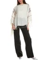 Brunello Cucinelli Linen-blend Poncho In White