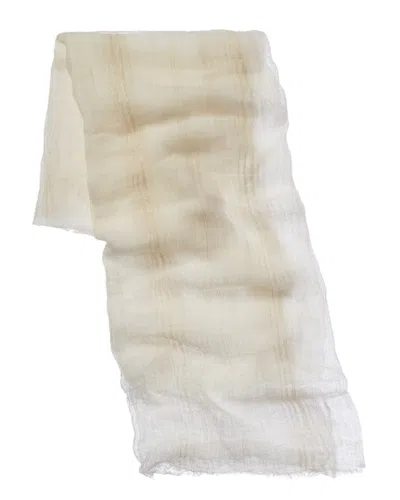 Brunello Cucinelli Linen-blend Scarf In White