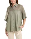 Brunello Cucinelli Linen-blend Shirt In Green