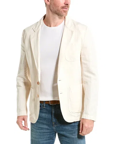 Brunello Cucinelli Linen-blend Shirt Jacket In White