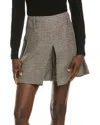 Brunello Cucinelli Checked Linen Skort In Multi