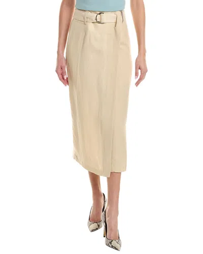 Brunello Cucinelli Linen-blend Skirt In Neutral