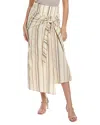 Brunello Cucinelli Linen-blend Skirt In Pattern