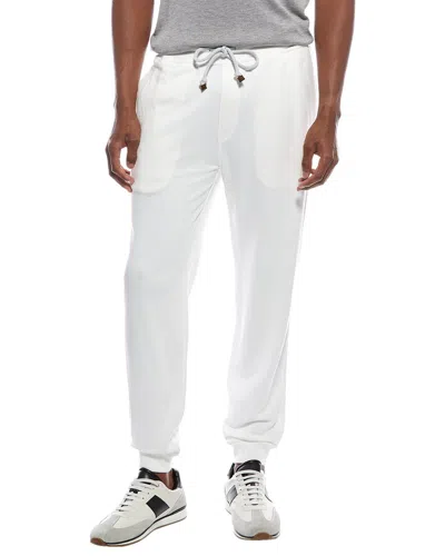 Brunello Cucinelli Linen-blend Sweatpant In White