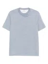 Brunello Cucinelli Linen Blend T-shirt In Blue