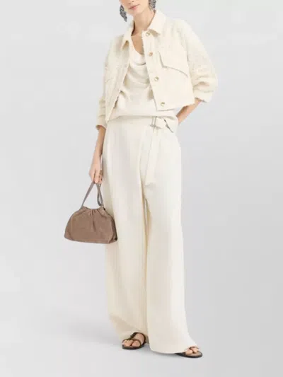 Brunello Cucinelli Linen Blend Tank Top Relaxed Cut In Neutral