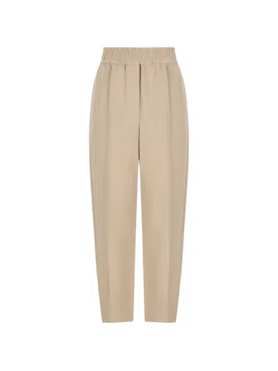 BRUNELLO CUCINELLI LINEN BLEND TROUSERS
