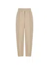 Brunello Cucinelli Linen Blend Trousers Pleated Front Pockets In Neutral