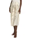 Brunello Cucinelli Linen-blend Wrap Skirt In Multi