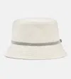 Brunello Cucinelli Linen Canvas Bucket Hat In Beige